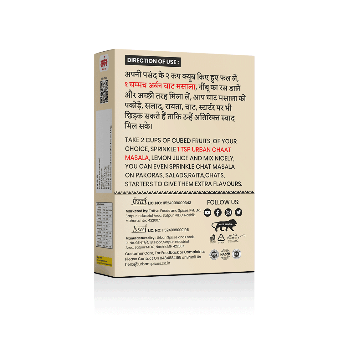 Chat masala back image for instruction
