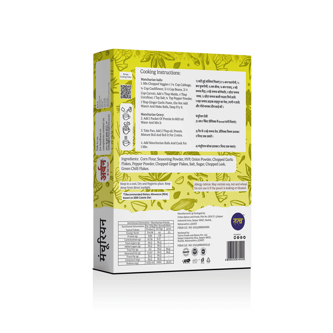 Manchurian_premix_back image for Cooking instruction