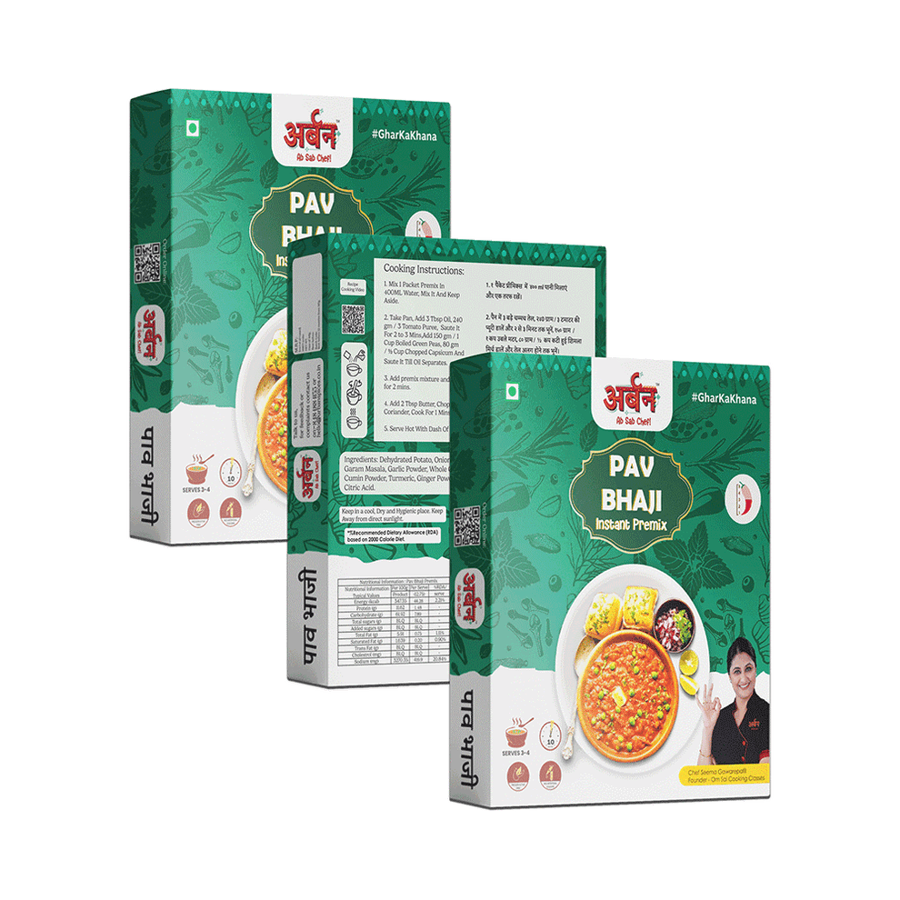 Pav Bhaji Premix Combo | Pack Of Three – Urban Foods & Spices